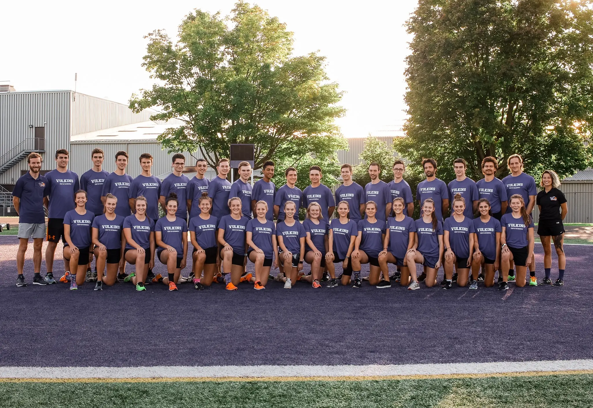 L’équipe de cross-country des Vulkins en 2019.